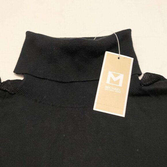 Michael Kors Womens Size Small Long Sleeve Turtleneck Ruffled Sleeves Sweater - Picture 2 of 16